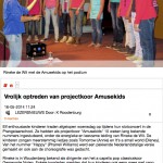 Vrolijk optreden van projectkoor Amusekids - BarneveldseKrant.nl